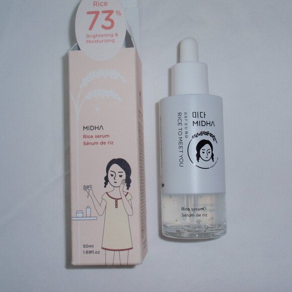 NIP Bundle of 4 Midha Rice Toner Serum Scrub Korean Beauty - Picture 6 of 16